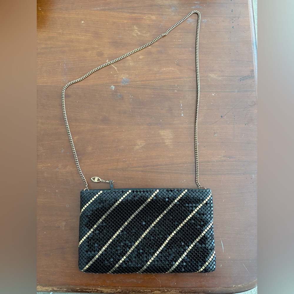 Black and Gold Sequin Women's Purse